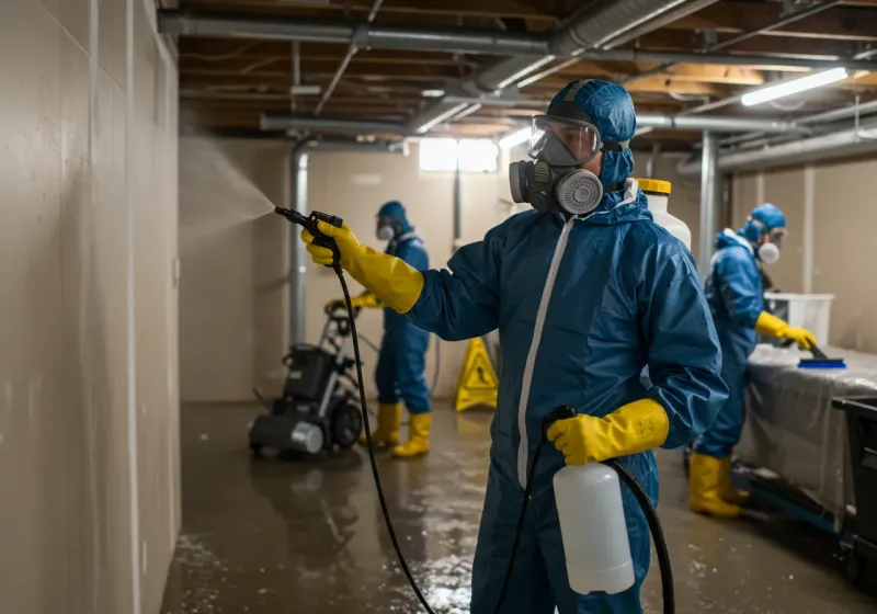 Basement Sanitization and Antimicrobial Treatment process in Chepachet, RI