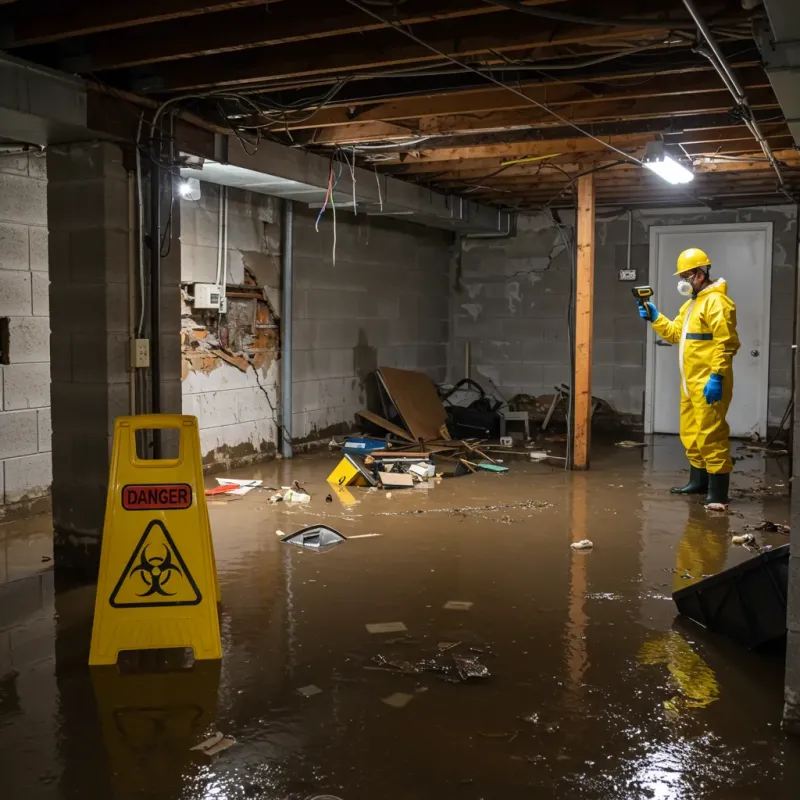 Flooded Basement Electrical Hazard in Chepachet, RI Property